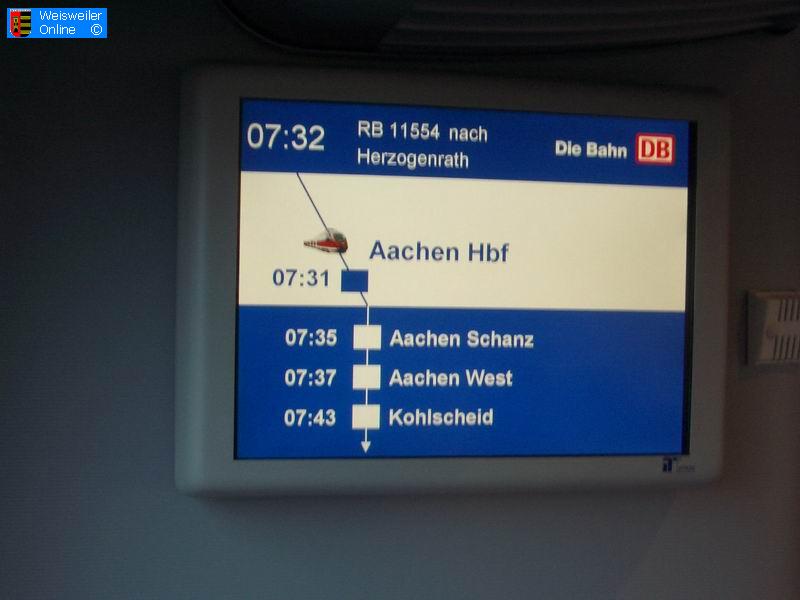 Gleich erreicht die Rckfahrt Aachen Hbf